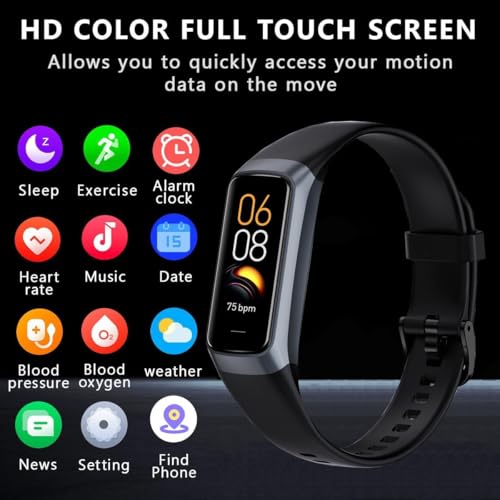 24/7 Coronary heart Fee, Sleep, and Blood Oxygen Monitoring Health Tracker - IP68 Waterproof Sensible Watch with 1.10'' AMOLED Contact Colour Show and Step Counter for Well being Monitoring in...