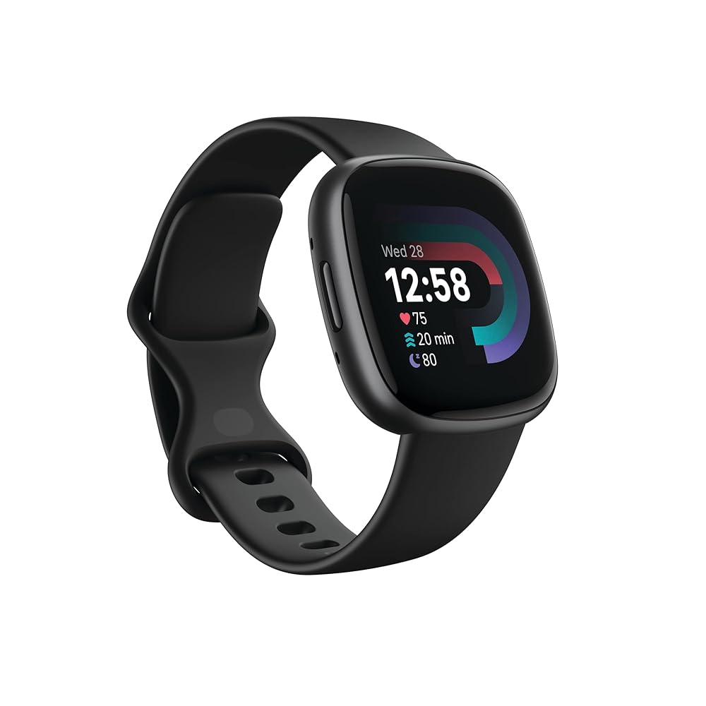 Fitbit Versa 4 Health Smartwatch – Options Each day Readiness, GPS, 24/7 Coronary heart Fee Monitoring, 40+ Train Modes, Sleep Monitoring, and Extra, Black/Graphite, One Measurement (Contains S…