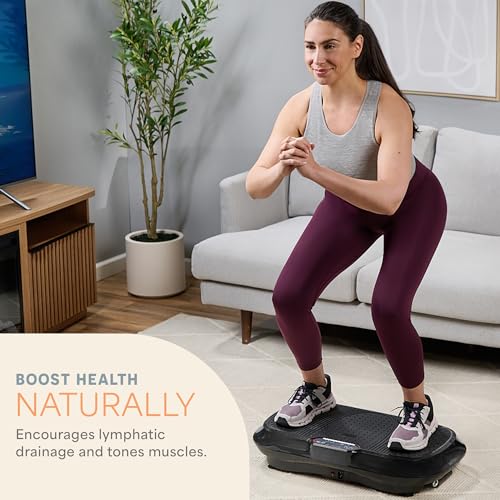 LifePro Vibration Train Machine - Full Physique Exercise Health Platform with Resistance Bands - Dwelling Exercise Tools