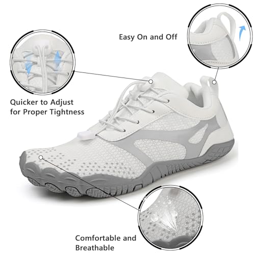 Minimalist Barefoot Footwear for Males and Girls - Large Toe Field Zero Drop Cross Coaching, Mountain climbing, and Working Sneakers