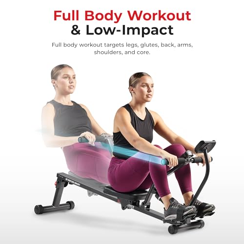 Sunny Well being & Health Compact Adjustable Rowing Machine That includes 12 Resistance Ranges for Full-Physique Exercises and Non-compulsory SunnyFit App for Enhanced Connectivity